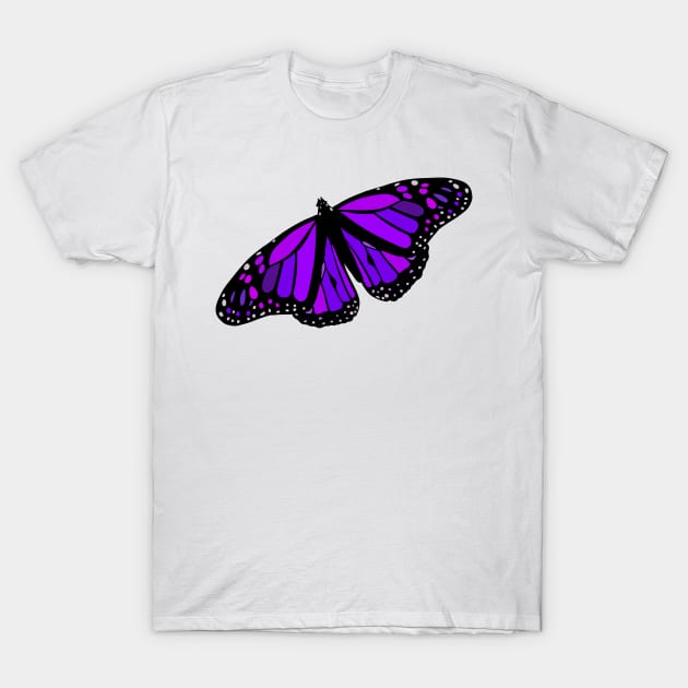 Purple butterfly emoji epilepsy awareness sticker T-Shirt by Sarah Doodles